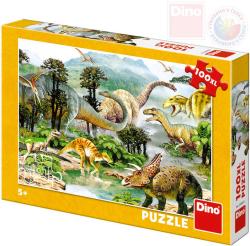 Dino Puzzle 100 dílků XL Život dinosaurů 47x33cm skládačka v krabici Dino Puzzle 100 dílků XL Život dinosaurů 47x33cm skládačka v krabici