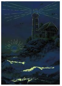 Dino Puzzle 1000 dílků Maják Neon svítící ve tmě