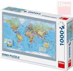 Dino Puzzle 1000 dílků Politická mapa světa 66x47cm skládačka v krabici
