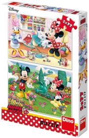 Dino Puzzle 2x77 dílků Disney Pracovitá Minnie skládačka 26x18cm