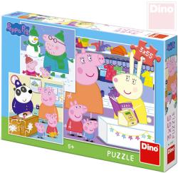 Dino Puzzle 3x55 dílků Peppa Pig Veselé odpoledne 18x18cm skládačka 3v1
