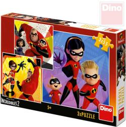Dino Puzzle 3x55 dílků Úžasňákovi 18x18cm skládačka 3v1 v krabici