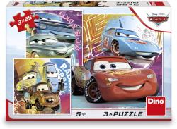 Dino Puzzle Auta kamarádi (Cars) 3x55 dílků 18x18cm skládačka
