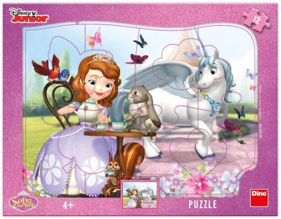 Dino Puzzle stolové 12 dielikov Sofie Prvá na čaji 31x23cm skladačka