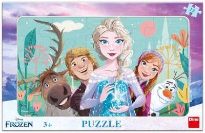 Dino Puzzle deskové 15 dílků Ledové Království Rodina 25x15cm skládačka Dino Puzzle deskové 15 dílků Ledové Království Rodina 25x15cm skládačka