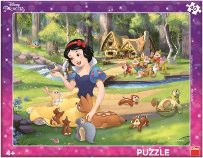 Dino Puzzle deskové 40 dílků Sněhurka a zvířátka 32x24cm skládačka Dino Puzzle deskové 40 dílků Sněhurka a zvířátka 32x24cm skládačka