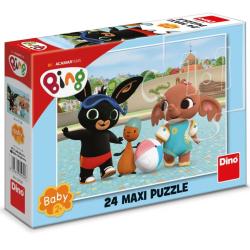 Dino Puzzle dětské 24 maxi dílků Bing u bazénu