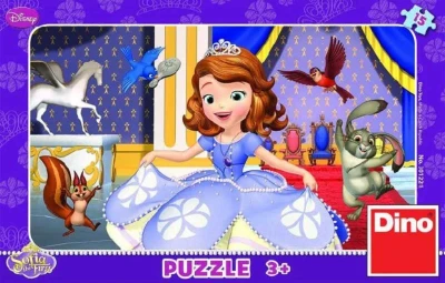 Dino Puzzle Disney Sofia První 15 dílků v krabici 25x14cm