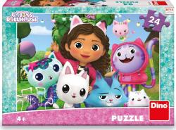 Dino Puzzle Gábi na zahradě (Gabbys Dollhouse) 26x18cm skládačka 24 dílků