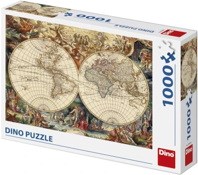 Dino Puzzle Historická mapa 66x47cm foto skládačka 1000 dílků Dino Puzzle Historická mapa 66x47cm foto skládačka 1000 dílků