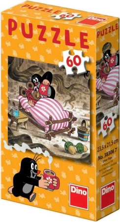 Dino Puzzle Jak Krtek uzdravil myšku (Krteček) 24x22cm set 60 dílků 6 druhů