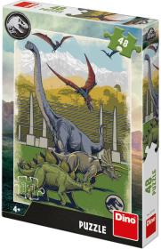 Dino Puzzle Jurský svět (Jurassic World) 18x26cm skládačka 48 dílků Dino Puzzle Jurský svět (Jurassic World) 18x26cm skládačka 48 dílků