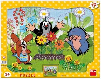 Dino Puzzle KRTEK a priatelia (krtko) 12 dielikov tvary Dino Puzzle KRTEK a priatelia (krtko) 12 dielikov tvary