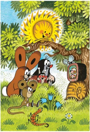 Dino Puzzle Krtek a přátelé (Krteček) 18x26cm skládačka 2x48 dílků