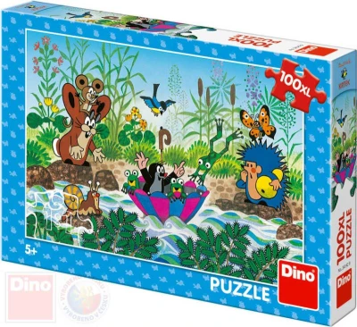 Dino Puzzle Krtkova plavba Krtek (Krteček) 47x33cm skladačka 100 dielikov XL Dino Puzzle Krtkova plavba Krtek (Krteček) 47x33cm skladačka 100 dielikov XL