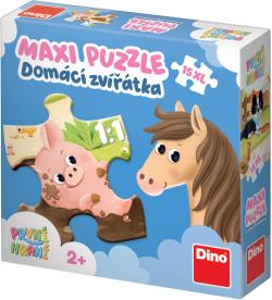 Dino Puzzle maxi baby První hraní Domácí zvířátka 47x33cm 15 dílků XL Dino Puzzle maxi baby První hraní Domácí zvířátka 47x33cm 15 dílků XL
