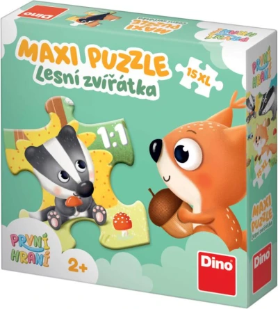 Dino Puzzle maxi baby První hraní Lesní zvířátka 47x33cm 15 dílků XL Dino Puzzle maxi baby První hraní Lesní zvířátka 47x33cm 15 dílků XL