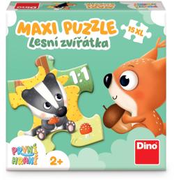 Dino Puzzle maxi baby První hraní Lesní zvířátka 47x33cm 15 dílků XL