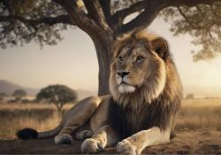 Dino Puzzle Odpočívající lev 47x33cm foto skládačka 500 dílků