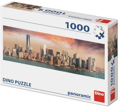 Dino Puzzle panoramatické 1000 dílků Manhattan za soumraku 95x33cm Dino Puzzle panoramatické 1000 dílků Manhattan za soumraku 95x33cm