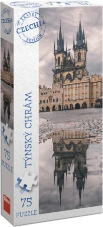Dino Puzzle panoramatické 75 dílků Týnský chrám 11x30cm skládačka Dino Puzzle panoramatické 75 dílků Týnský chrám 11x30cm skládačka