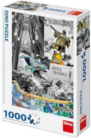 Dino Puzzle1000 dílků Barcelona Španělsko foto koláž 47x66cm skládačka