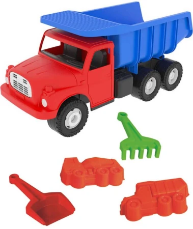 Dino Tatra T148 klasické nákladní auto 30cm modročervená + pískový set 5ks Dino Tatra T148 klasické nákladní auto 30cm modročervená + pískový set 5ks