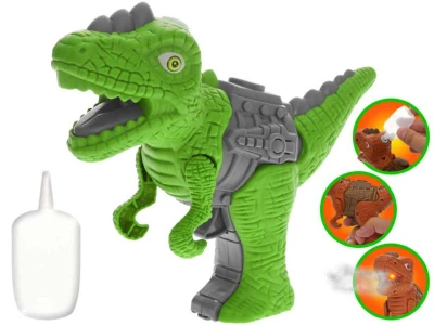 Dinosaurus s efekty 17cm vypouští páru na baterie Světlo Zvuk 2 barvy plast