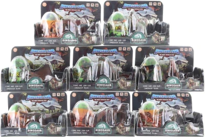 Dinosaurus set pravěký ještěr s vejcem s překvapením 8 druhů plast