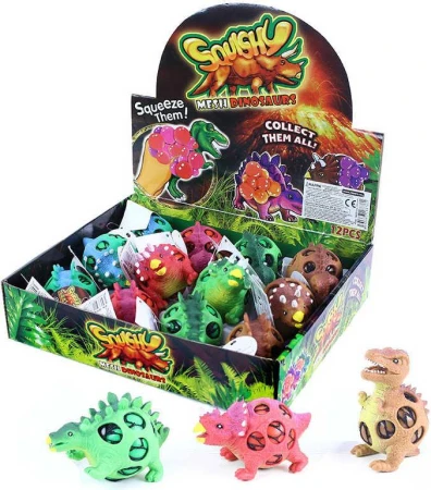 Dinosaurus strečový mačkací míček 5-9cm antistresový bublinový mění barvy Dinosaurus strečový mačkací míček 5-9cm antistresový bublinový mění barvy