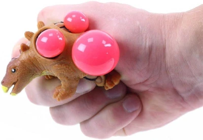 Dinosaurus strečový mačkací míček 5-9cm antistresový bublinový mění barvy