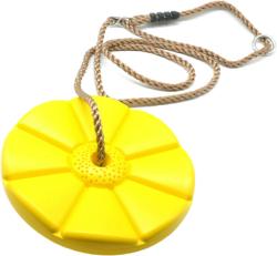 Disk houpací 28cm závěsná houpačka lano 1,8m do 80kg plast 2 barvy