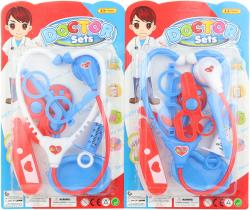 Doktorská souprava dětské lékařské potřeby na kartě plast 2 barvy Doktorská souprava dětské lékařské potřeby na kartě plast 2 barvy