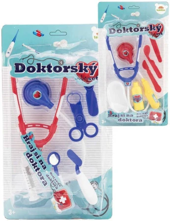 Doktorská souprava dětské lékařské potřeby set 6ks na kartě plast 2 druhy Doktorská souprava dětské lékařské potřeby set 6ks na kartě plast 2 druhy