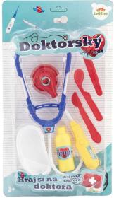 Doktorská souprava dětské lékařské potřeby set 6ks na kartě plast 2 druhy