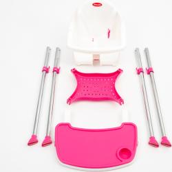 Doloni Dětská jídelní židlička na krmení - růžová