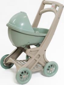 Doloni Kočárek pro panenky Pipe Eco line zelenobéžový