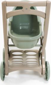 Doloni Kočárek pro panenky Pipe Eco line zelenobéžový