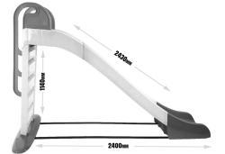 Doloni Skluzavka velká 243cm béžovo-šedá