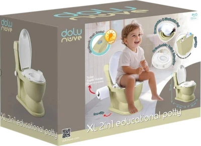 DOLU Dětská toaleta XL baby WC světle zelená na baterie Světlo Zvuk