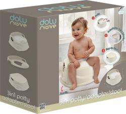 DOLU Nočník / sedátko na WC / baby stolička 3v1 béžová