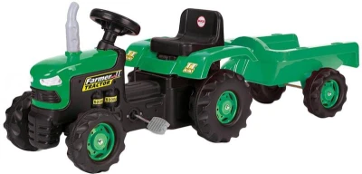 DOLU Traktor šlapací set s vlečkou 173x53x45cm zelený plast DOLU Traktor šlapací set s vlečkou 173x53x45cm zelený plast