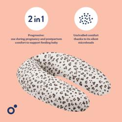 Doomoo Buddy multifunkční kojící polštář LEOPARD CREAM