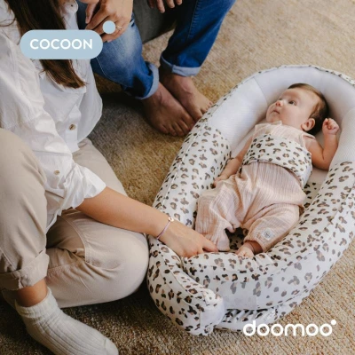 Doomoo Cocoon hnízdečko Leopard Cream