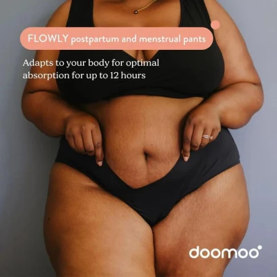 Doomoo Poporodní a menstruační kalhotky Black