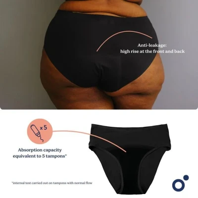 Doomoo Poporodní a menstruační kalhotky Flowly Black