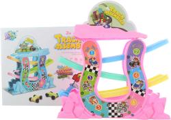 Dráha sjezdová poschoďová set se 4 překlápěcími autíčky plast Dráha sjezdová poschoďová set se 4 překlápěcími autíčky plast