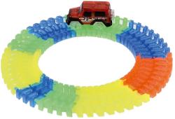 Dráha variabilní 72cm svítící ve tmě set s autíčkem na baterie LED Světlo