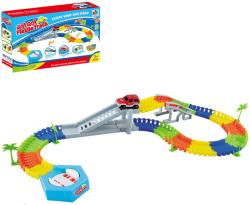 Dráha variabilní Go Go Flexile Track set 96ks s točnou a autem na baterie Světlo