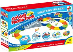 Dráha variabilní Go Go Flexile Track set 96ks s točnou a autem na baterie Světlo